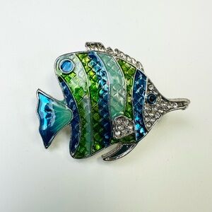 Tropical fish brooch pin NEW